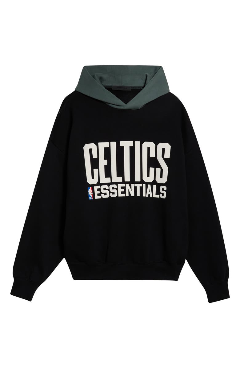 Fear of God Essentials x NBA Celtics Sports Fit Hoodie, Alternate, color, Black/ Green