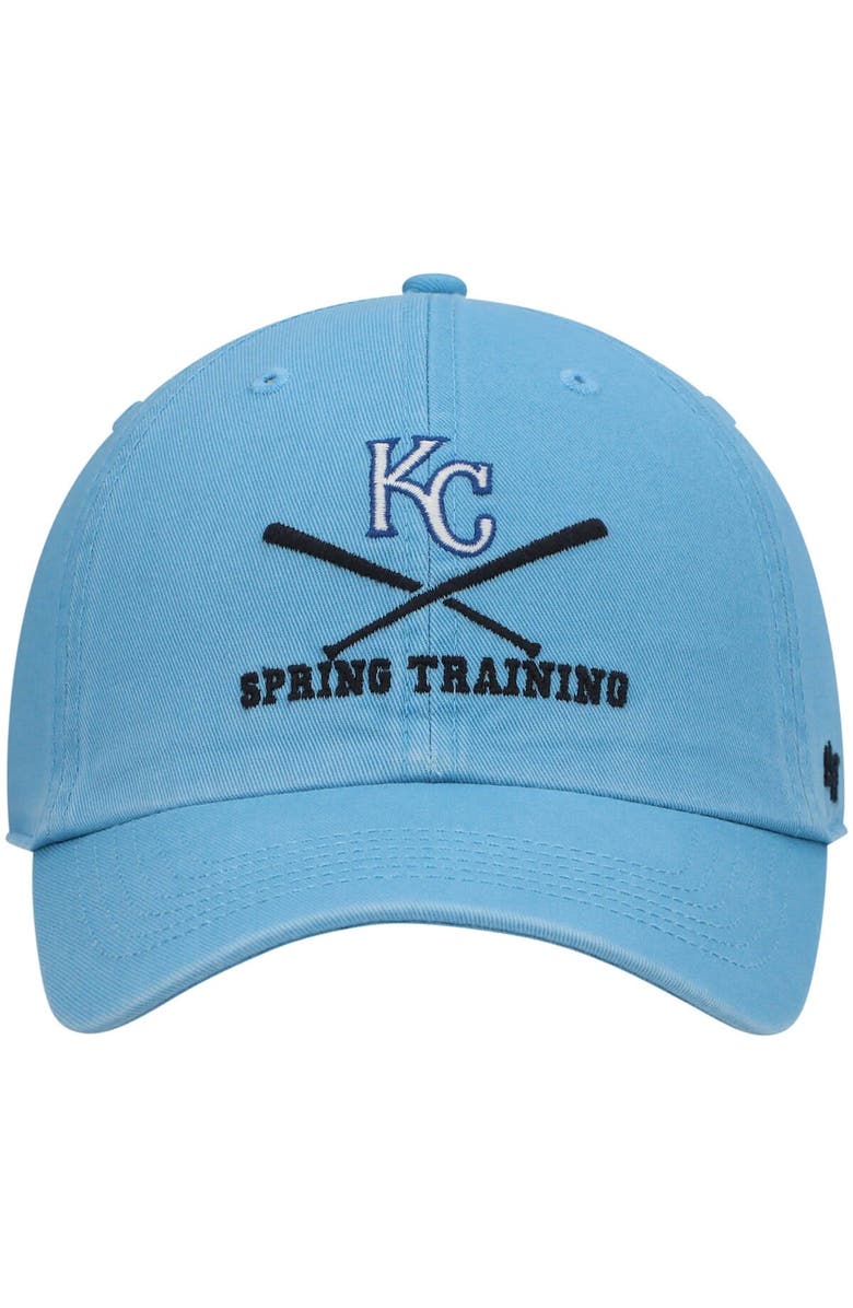 '47 Men's '47 Light Blue Kansas City Royals 2022 MLB Spring Training Cross Bone Clean Up Adjustable Hat, Alternate, color, 