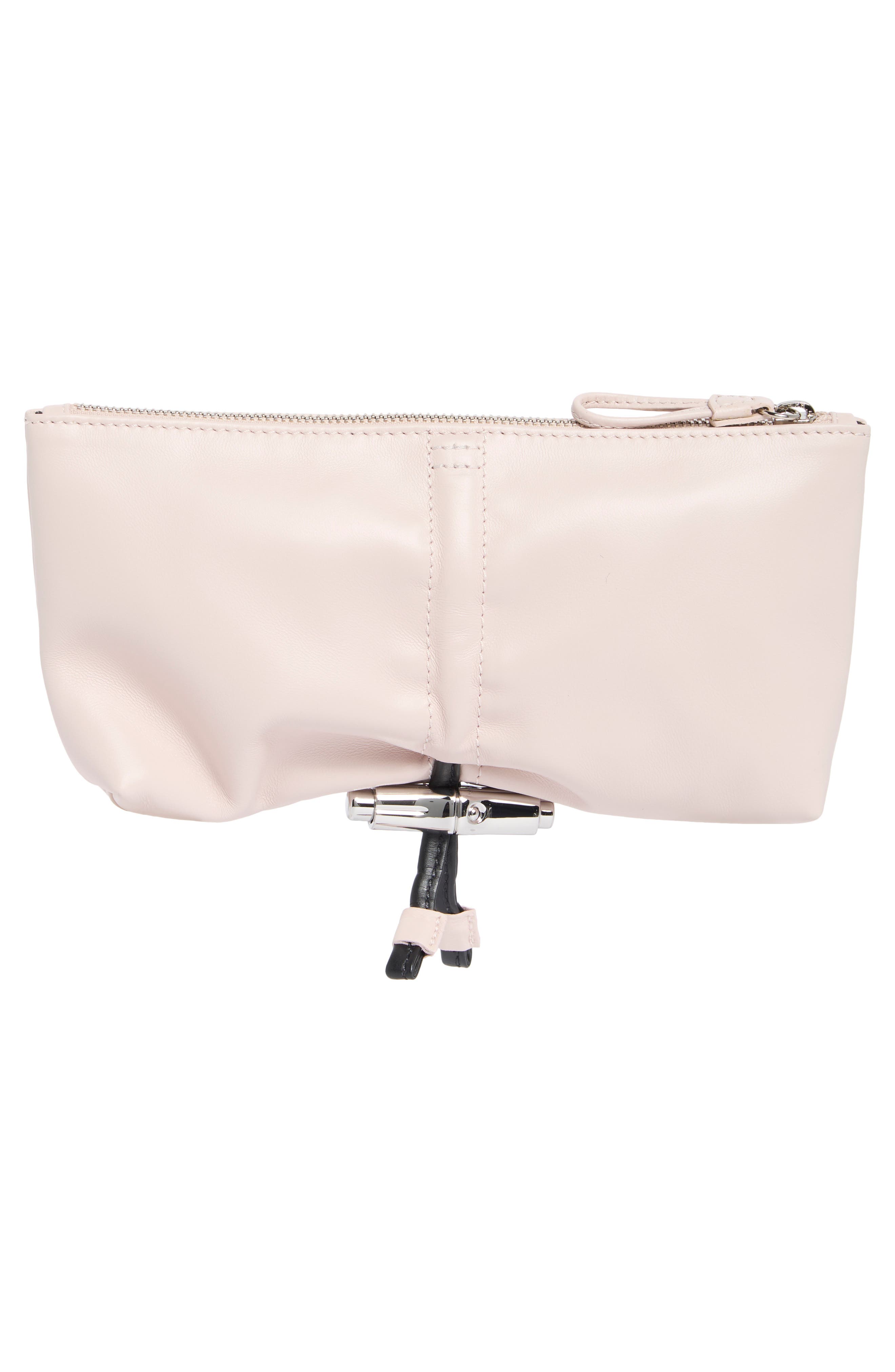 Longchamp Le Roseau Small Clutch, Alternate, color, Powder