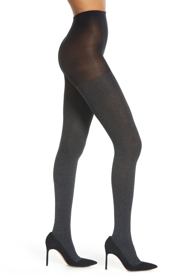 Herringbone Tights, Main, color, BLACK
