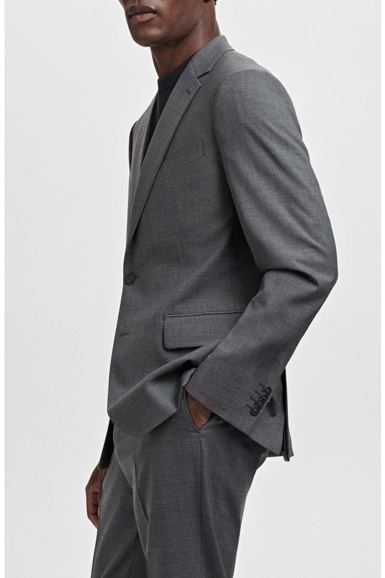 Turin Solid Wool Sport Coat, Alternate, color, GREY