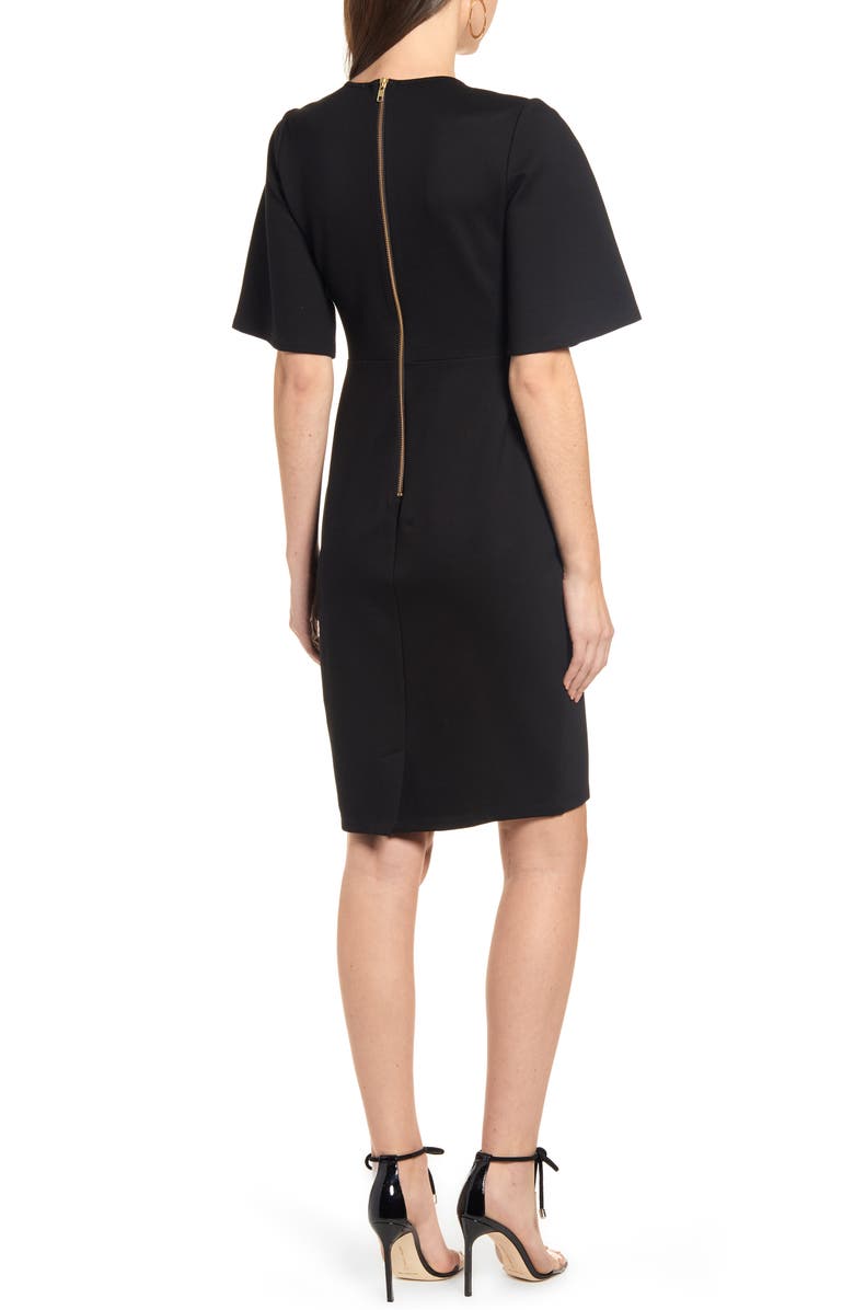 Rachel Parcell Flutter Sleeve Ponte Dress, Alternate, color, 