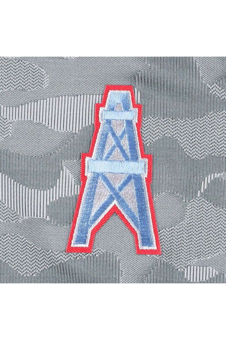 Men's Antigua Gray Houston Oilers Brigade Throwback Quarter-Zip Top, Alternate, color, Gray