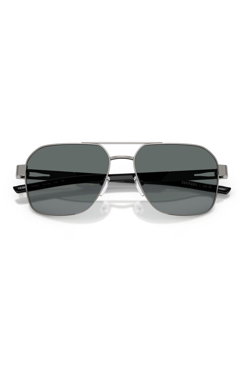57mm Square Sunglasses, Alternate, color, GUNMETAL