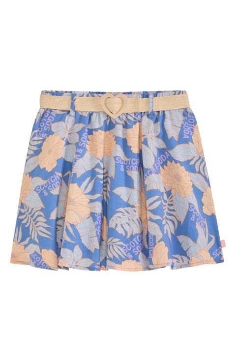 Kids' Floral Belted Skirt (Little Kid & Big Kid)
