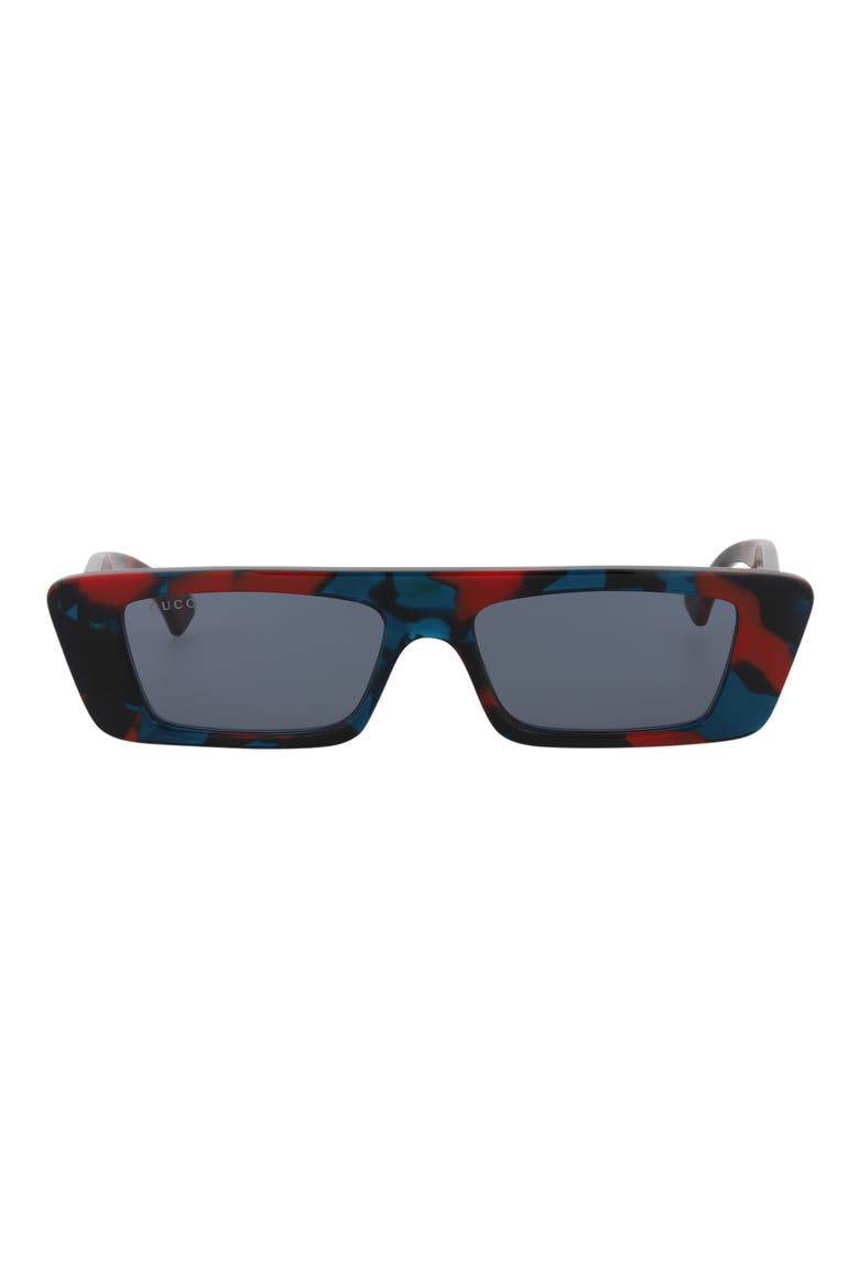 54mm Rectangular Sunglasses, Main, color, HAVANA HAVANA BLUE