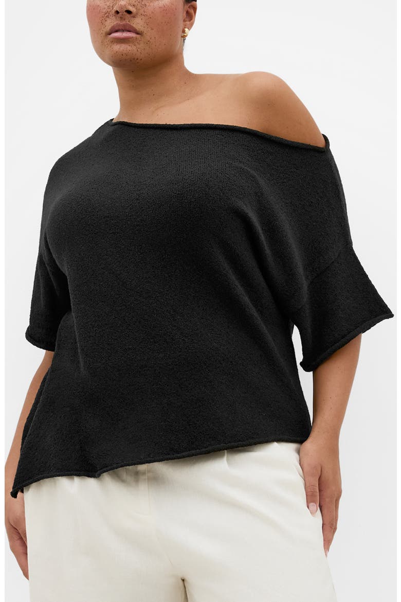 One-Shoulder Top, Main, color, BLACK