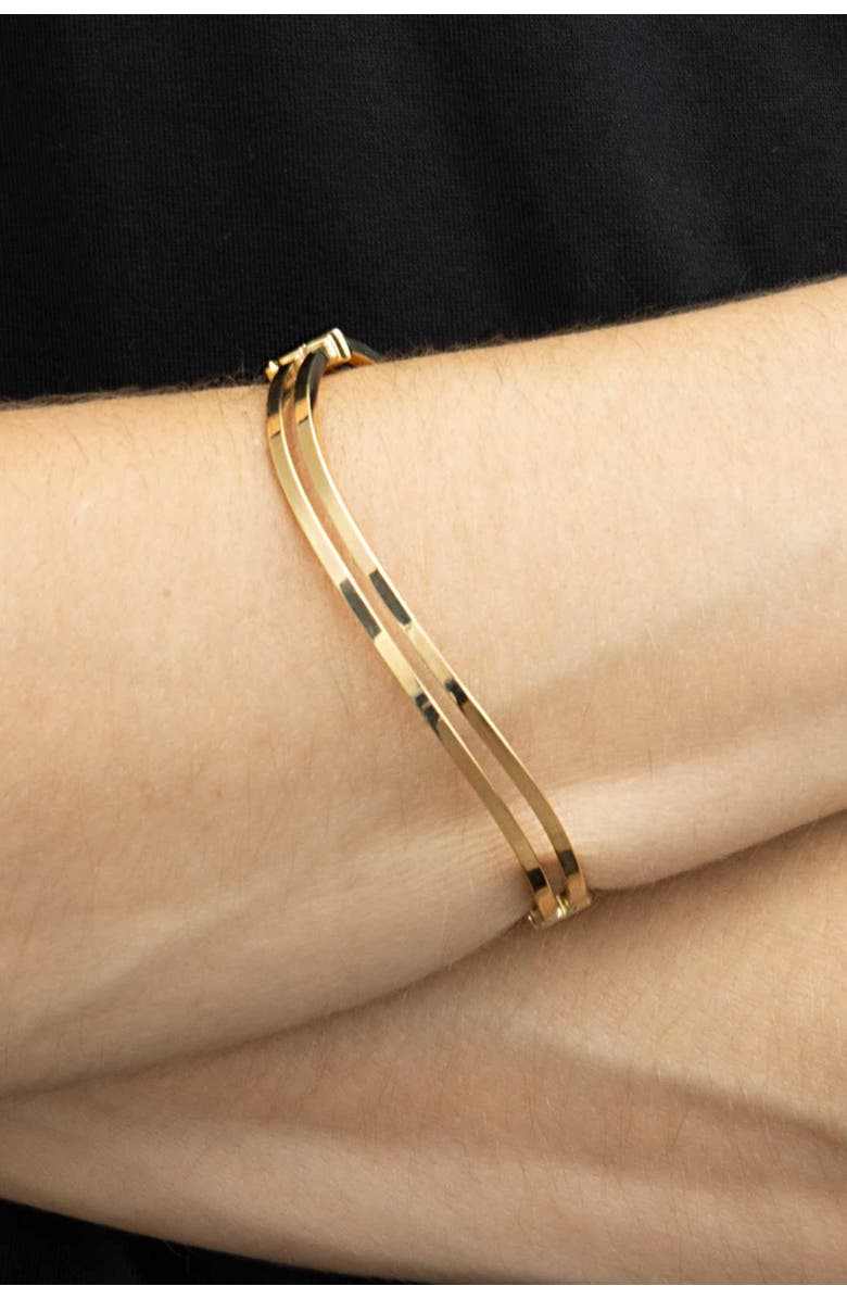 Oradina 14K Gold Hudson Bangle, Alternate, color, Yellow Gold