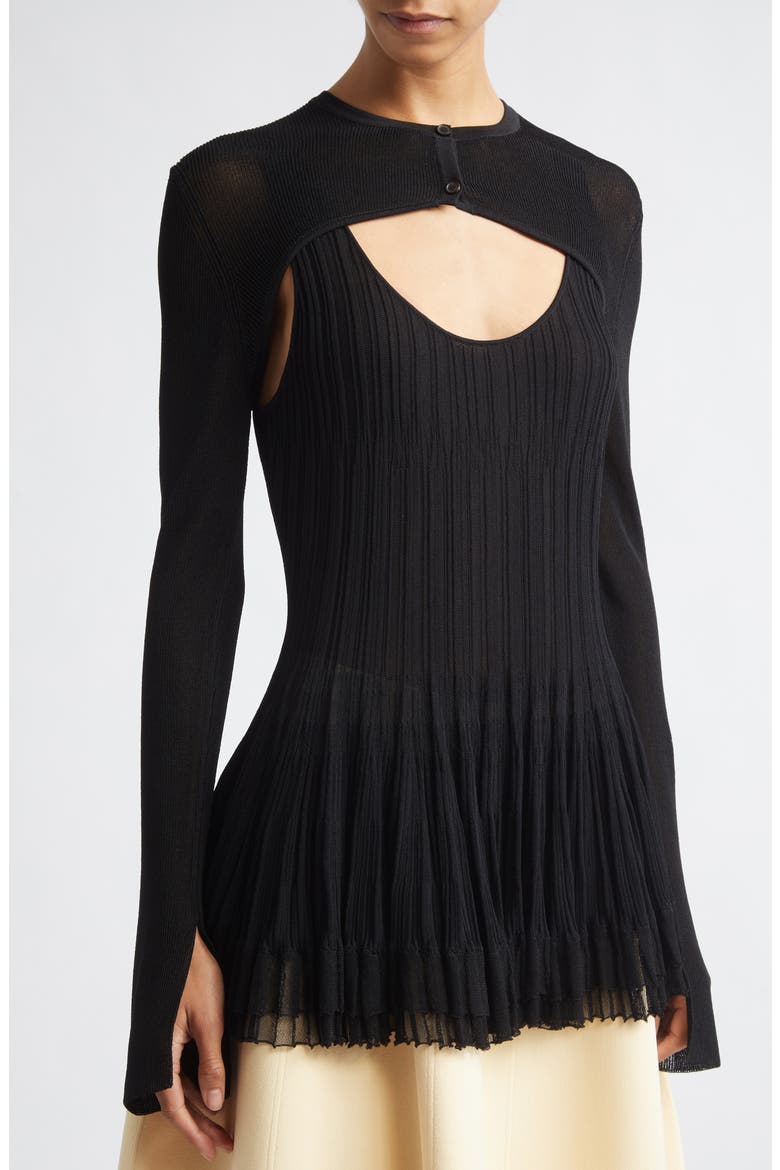 Liliana Micro Shrug, Alternate, color, BLACK