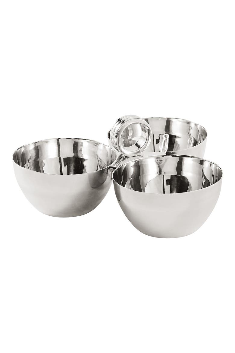 Montgomery Triple Nut Bowl, Main, color, SILVER