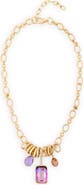 SAACHI Stone Charm Chain Necklace