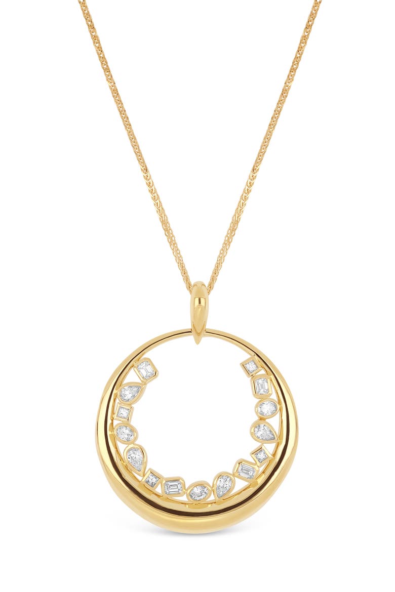Maya Statement Pendant Necklace (Online Trunk Show), Main, color, 18K YELLOW GOLD/ DIAMOND