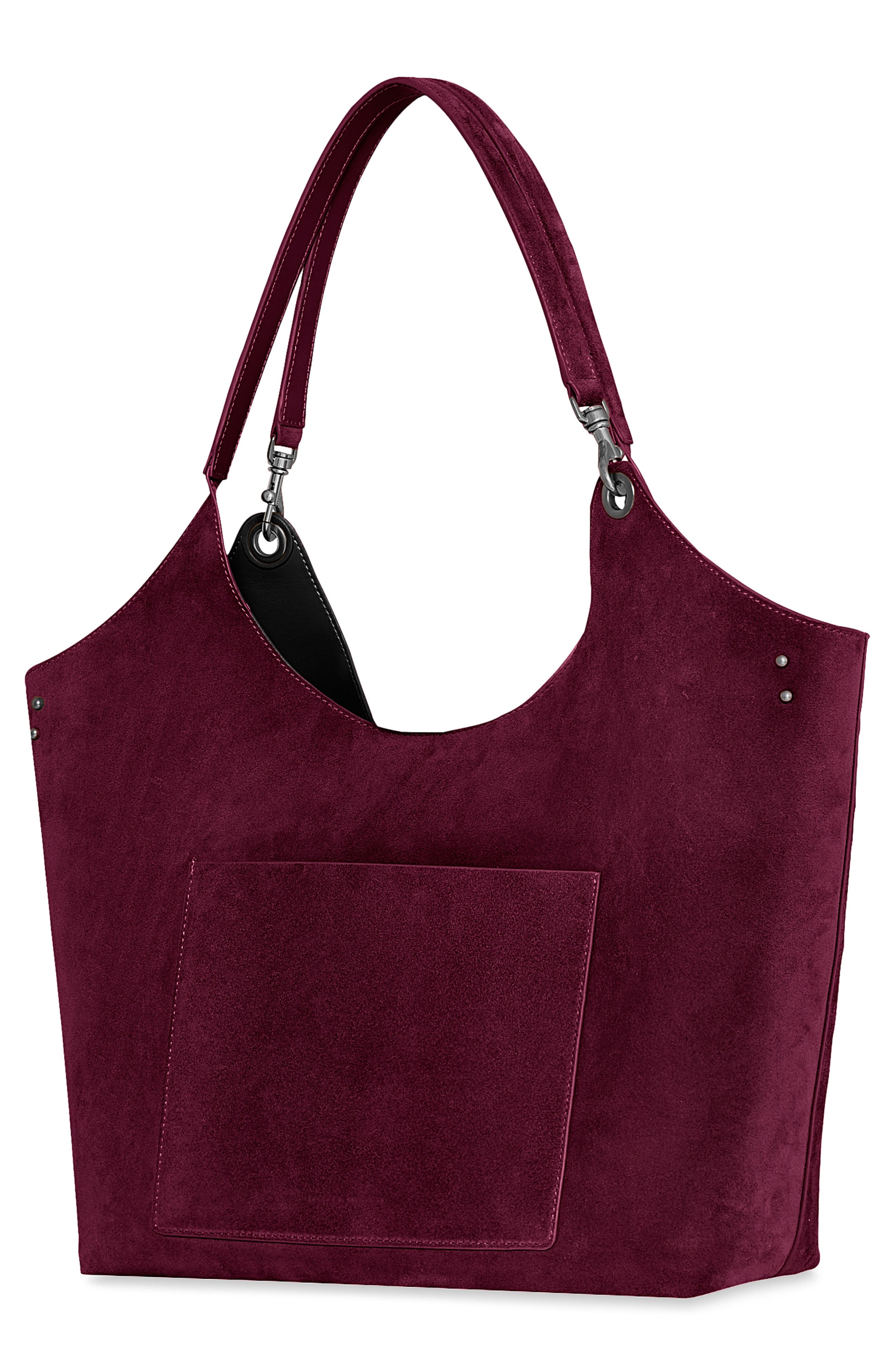 Rebecca Minkoff Perfect Suede Tote, Alternate, color, Mulberry