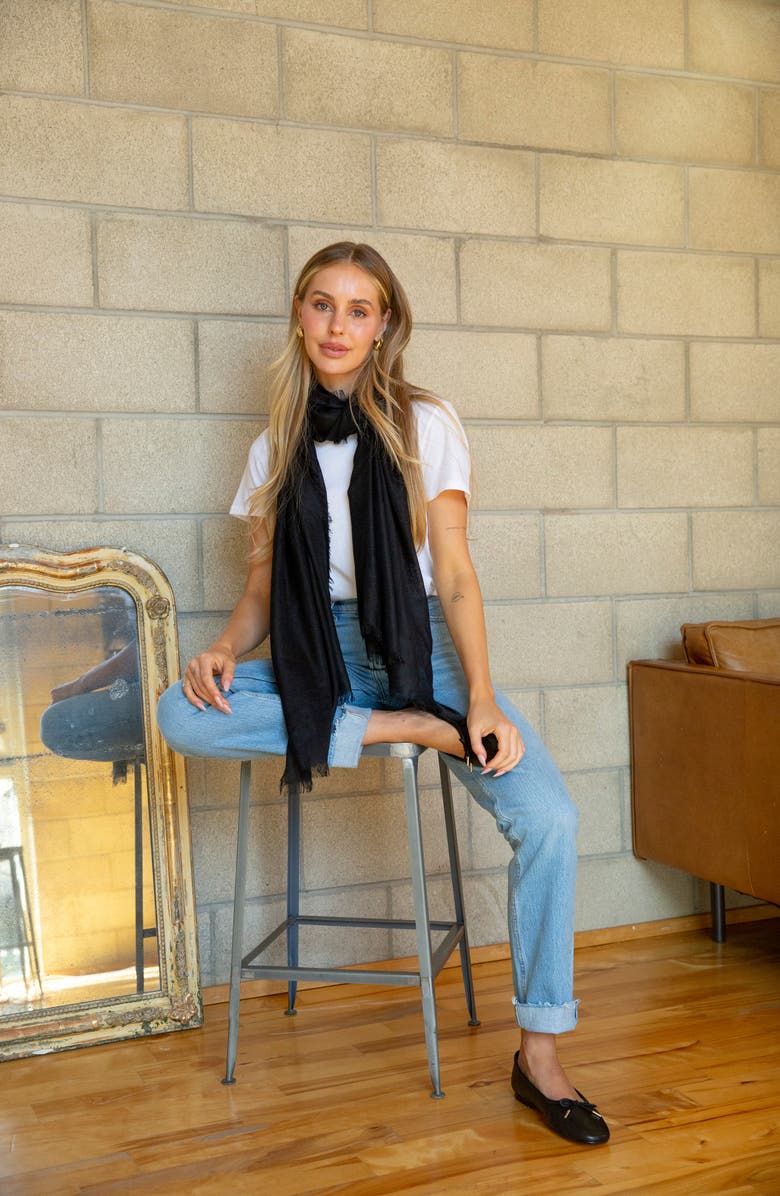 Nordstrom Cashmere & Silk Wrap, Alternate, color, Blue Aqua