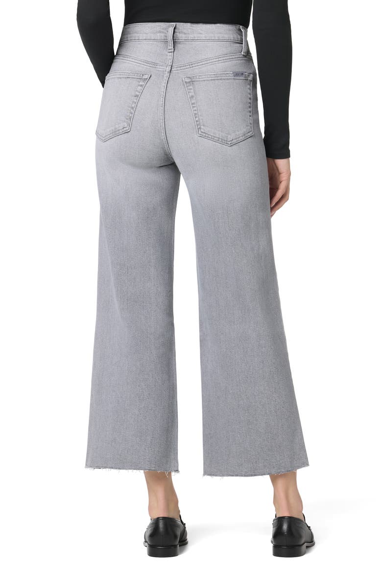 Raw Hem High Waist Ankle Wide Leg Jeans, Alternate, color, ATHENA GREY