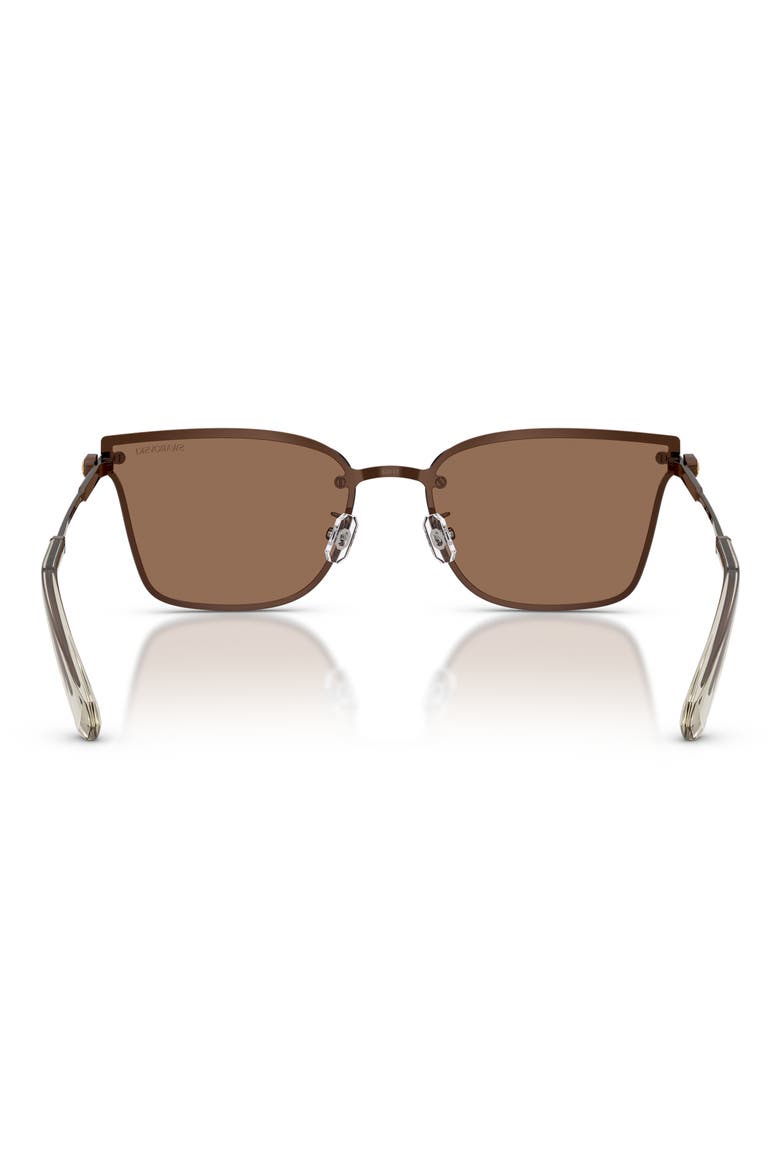 62mm Irregular Sunglasses, Alternate, color, BROWN/ DARK BROWN