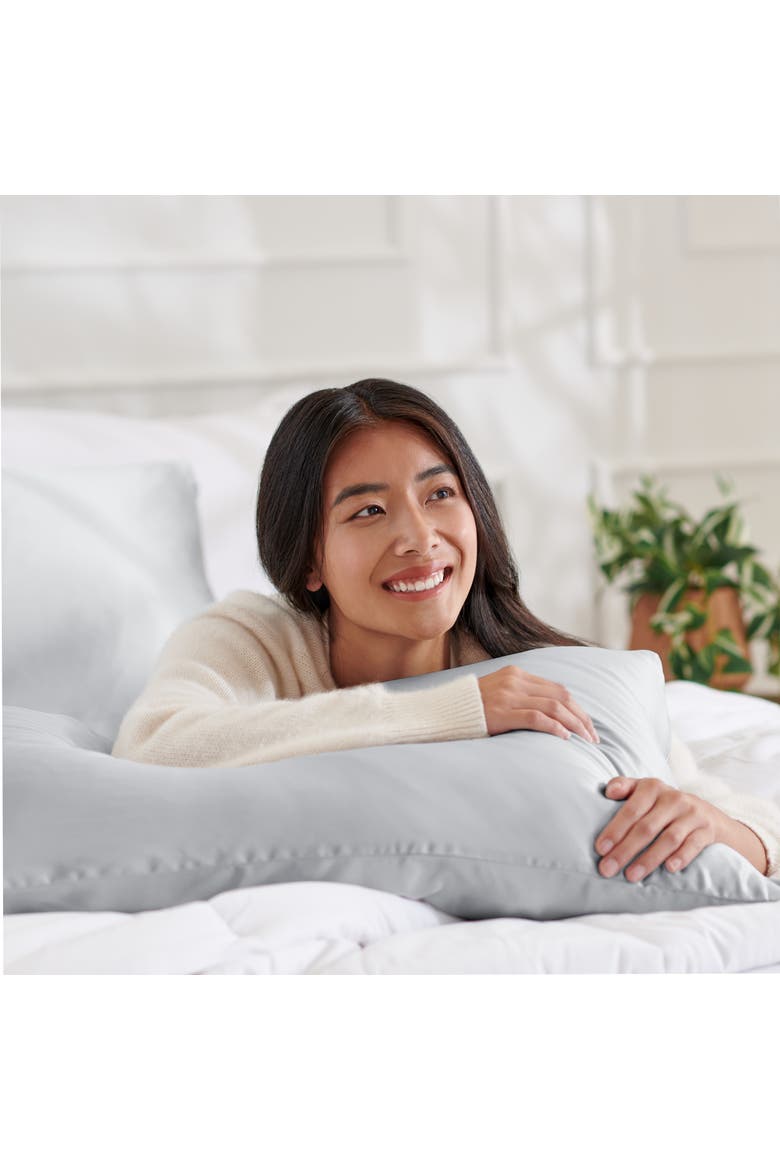19 Momme 100% Mulberry Silk Pillowcase, Set of 2, Alternate, color, Silver