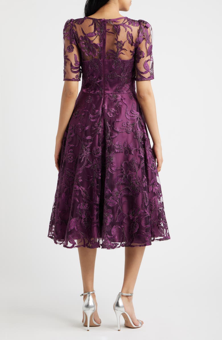 Eliza J Beaded Cocktail Dress, Alternate, color, Plum