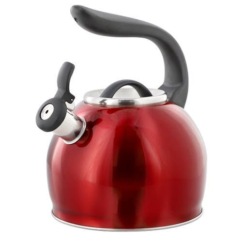 Mr Coffee Mr. Coffee Kassel 2.1 Quart Stainless Steel Whistling Tea Kettle In Red
