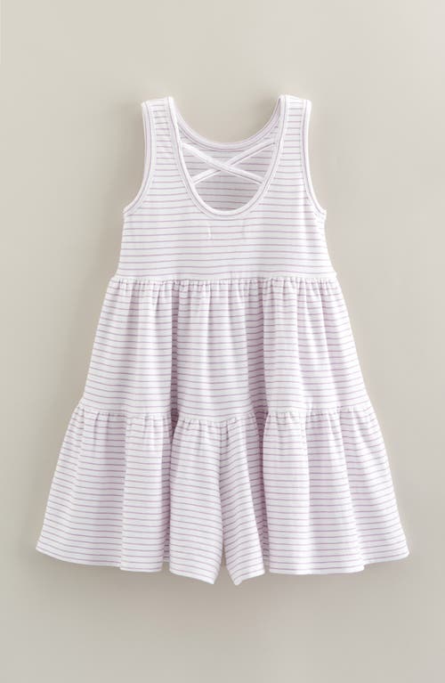 Tucker + Tate Kids' Stripe Tiered Romper In White