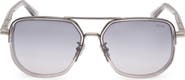 ZEGNA 56mm Navigator Polarized Sunglasses
