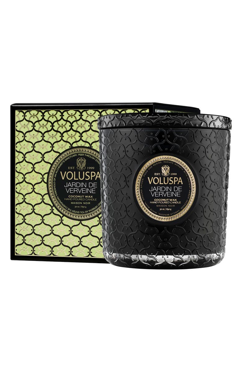 Voluspa Jardin de Verveine Boxed Luxe Candle, Main, color, 