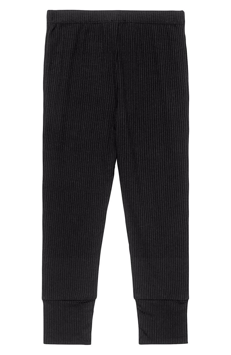 Posh Peanut Long Sleeve Rib Fitted Two-Piece Pajamas, Alternate, color, 