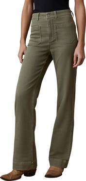 Faherty Patch Pocket High Waist Wide Leg Stretch Terry Pants