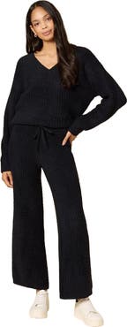 Softies Waffle Marshmallow V-Neck Lounge Set