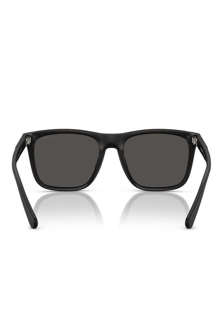 57mm Square Sunglasses, Alternate, color, MATTE BLACK / GREY SOLID