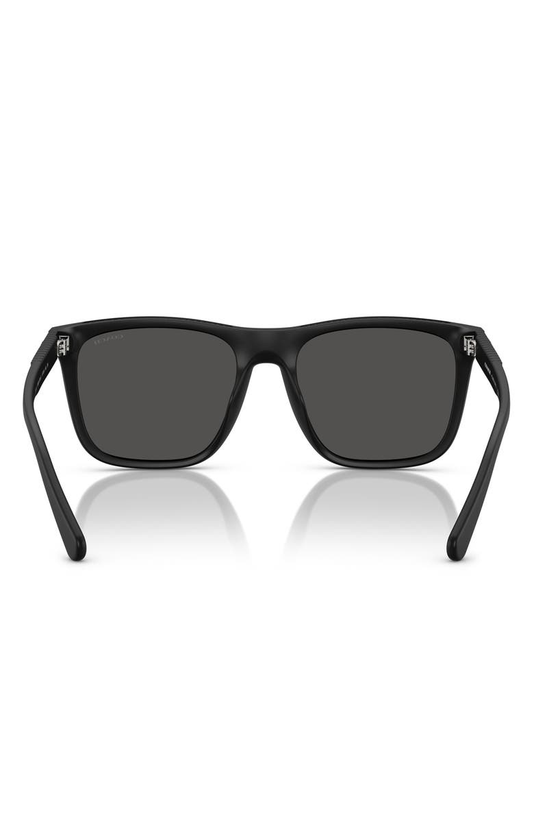 COACH 57mm Square Sunglasses, Alternate, color, Matte Black / Grey Solid
