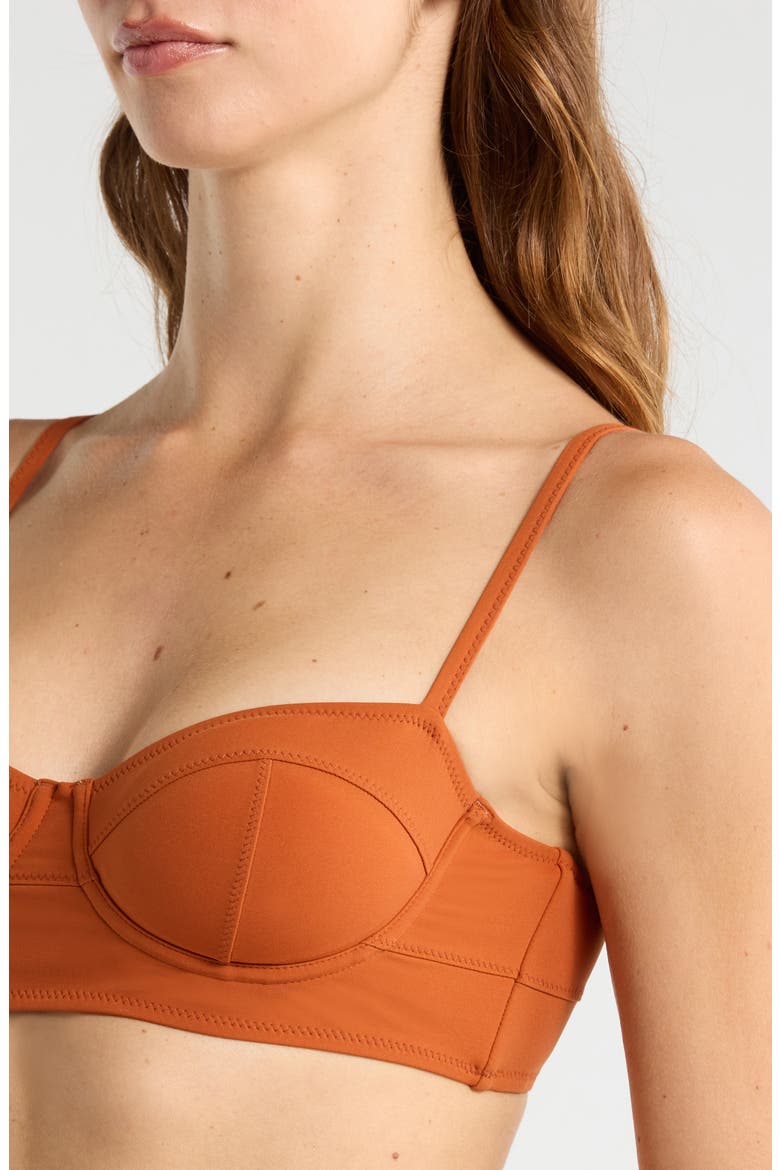 Zahara Bra Cup Bikini Top, Alternate, color, SIENNA