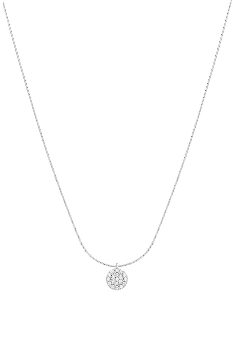 Sterling Silver 18k Gold Plated Blake Circle Necklace Minimal Dainty, Main, color, Silver