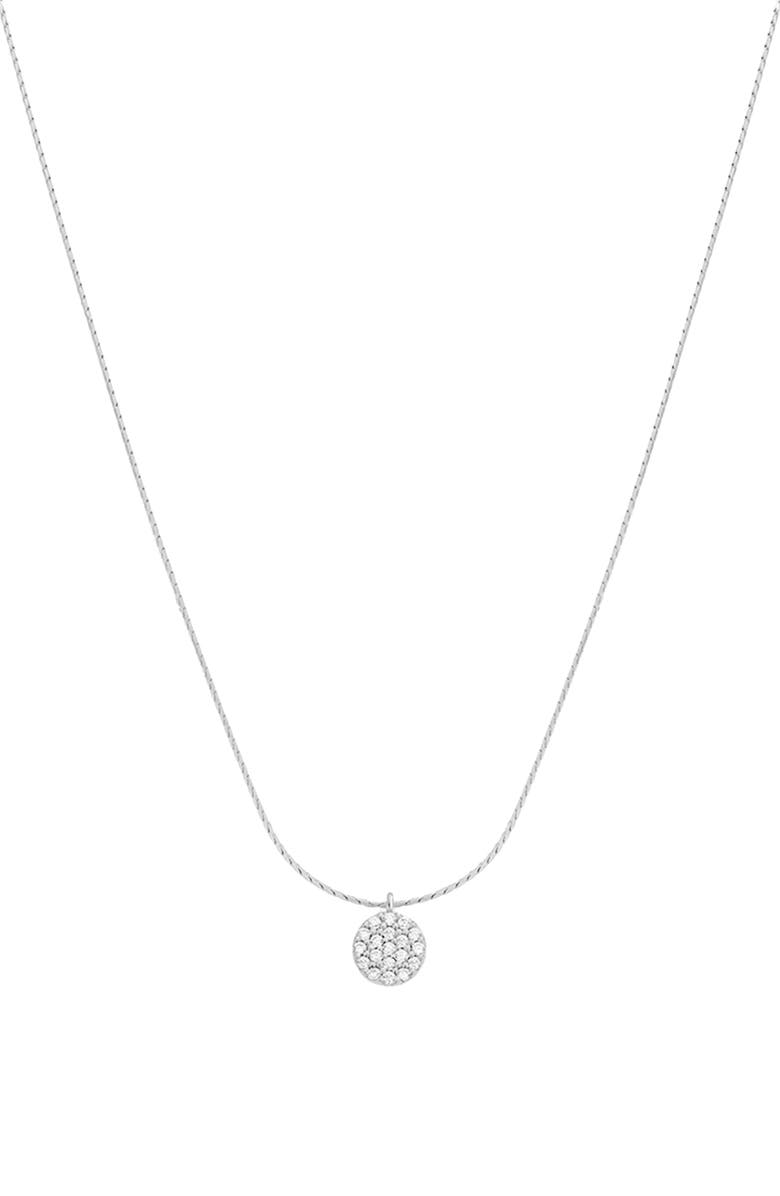 Bearfruit Jewelry Sterling Silver 18k Gold Plated Blake Circle Necklace Holiday Gift Idea, Main, color, Silver