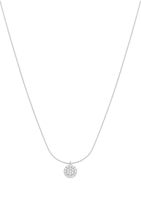 Sterling Silver 18k Gold Plated Blake Circle Necklace Minimal Dainty