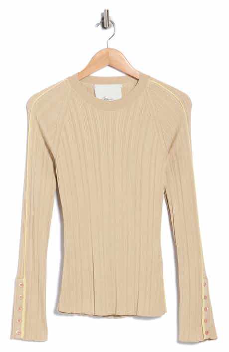 Piped Rib Long Sleeve Top