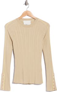3.1 Phillip Lim Piped Rib Long Sleeve Top
