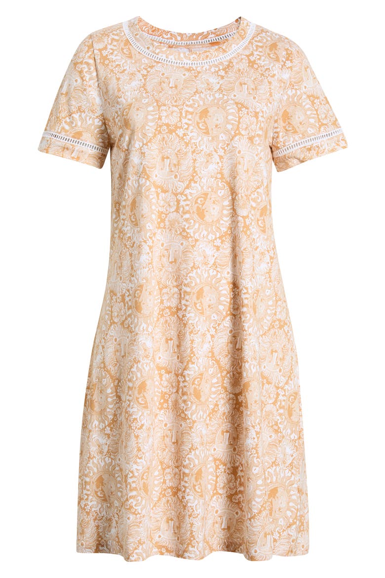 Cody Cotton Jersey Short Sleeve Dress, Alternate, color, ICED LATTE LIL JIMS STUFF
