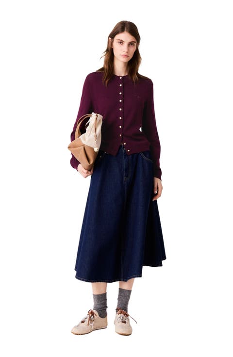 Cardigan With Embroidered Logo
