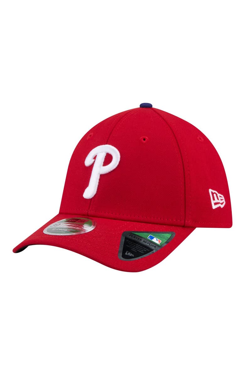New Era Men's New Era Red Philadelphia Phillies Player Replica 39THIRTY M-Crown Flex Hat, Main, color, Red