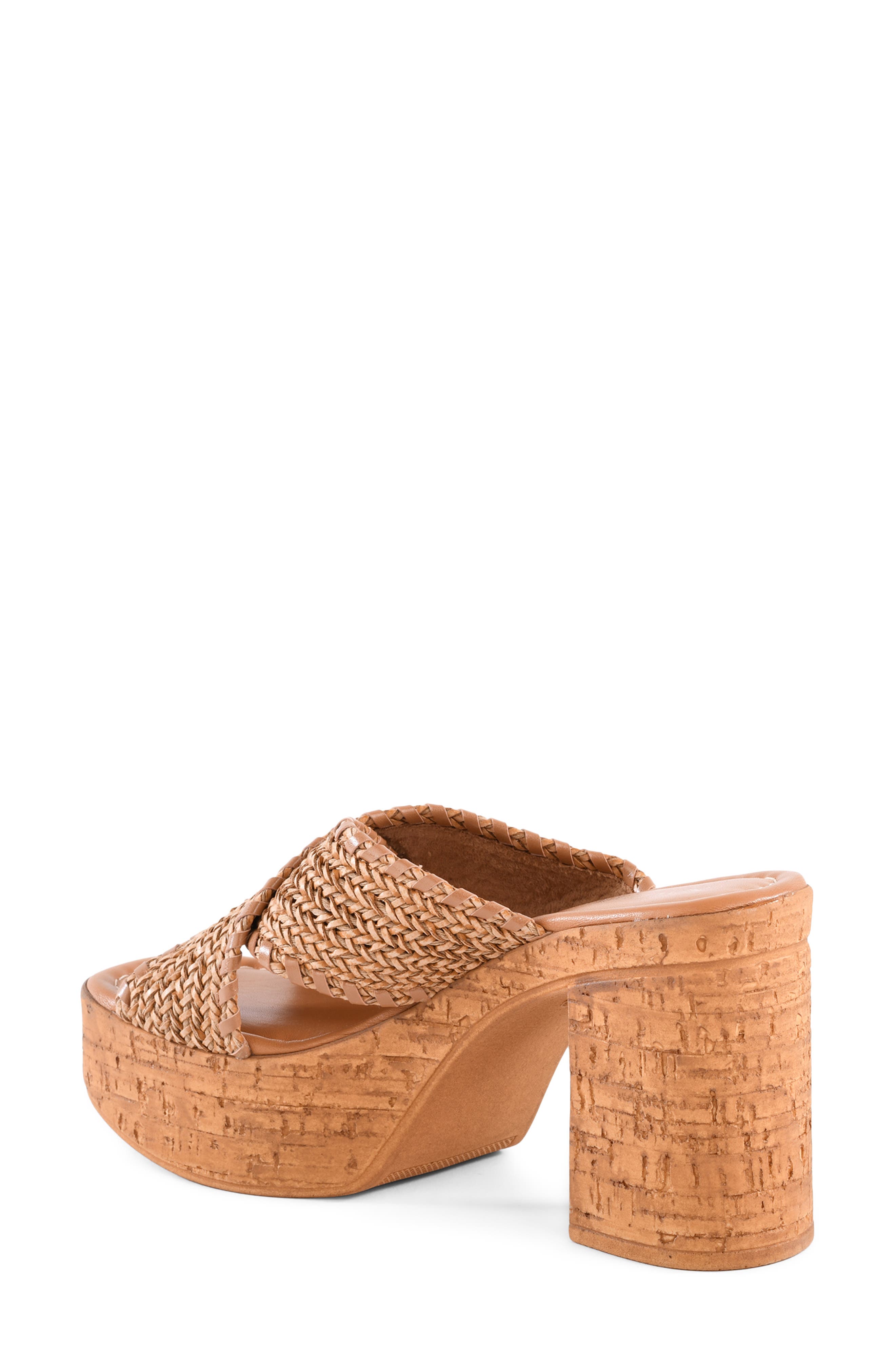 Encore Platform Slide Sandal, Alternate, color, NATURAL
