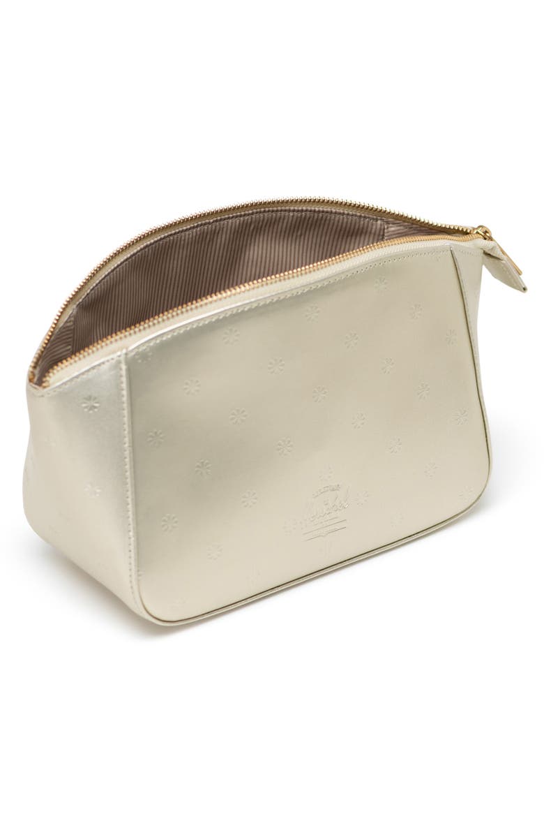 Herschel Supply Co. Milan Toiletry Bag, Alternate, color, Champagne Metallicfloraldeboss