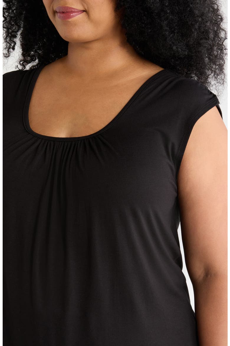 Drape Sleeveless Top, Alternate, color, BLACK