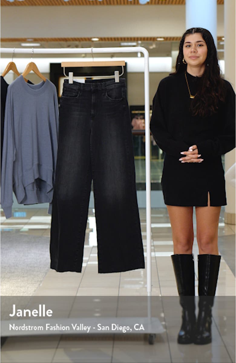 The Mia Raw Hem High Waist Wide Leg Jeans, sales video thumbnail