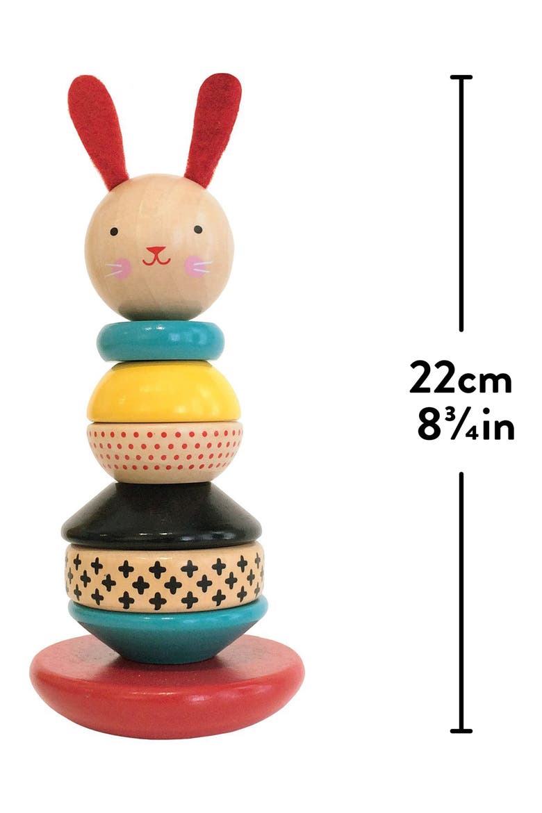 Wood Rabbit Stacking Toy, Alternate, color, MULTI COLOR