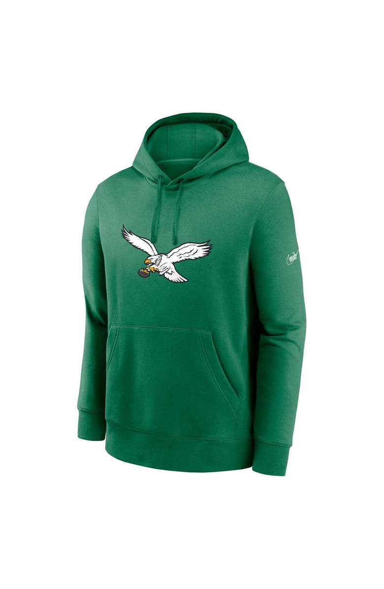 Nike Men's Nike Kelly Green Philadelphia Eagles Rewind Club Logo Pullover Hoodie, Alternate, color,