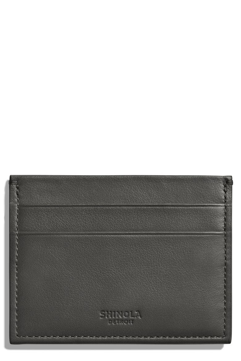 Leather Card Case, Main, color, ASPHALT