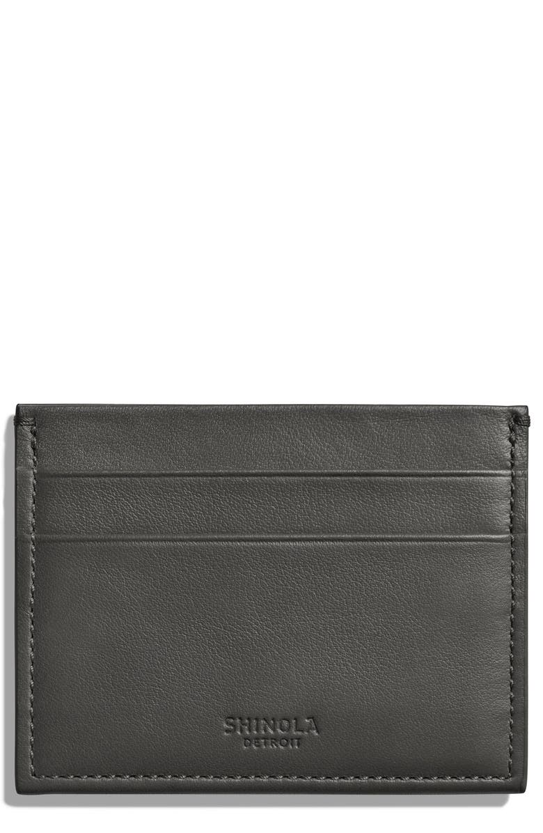 Shinola Leather Card Case, Main, color,
