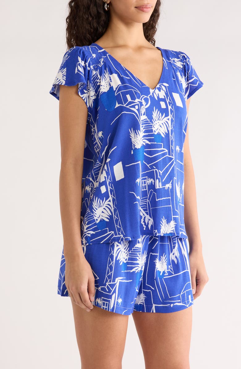 SUGARLIPS Mims Town Dade Ruffle Sleeve Top, Alternate, color, 