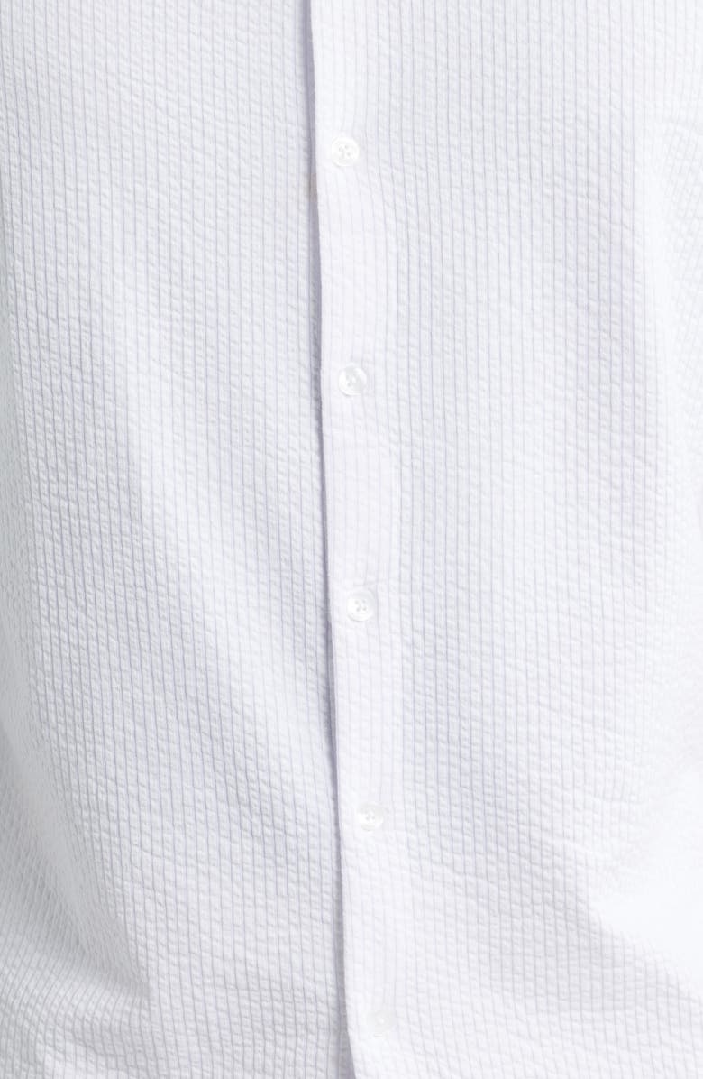 Robert Barakett Manny Short Sleeve Knit Button-Up Shirt, Alternate, color, White
